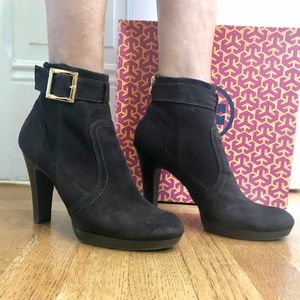 Tory Burch Melrose Ankle Suede Leather Boots